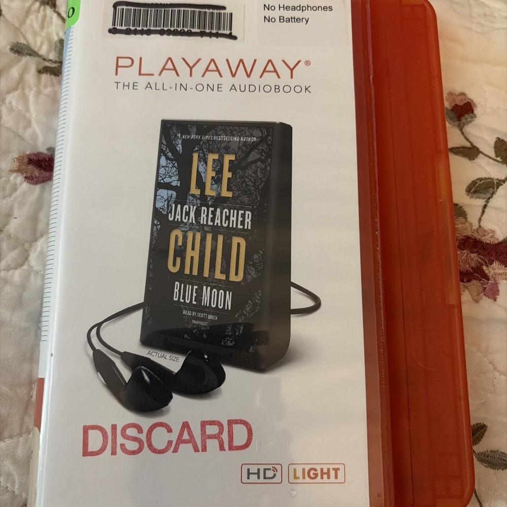 Playaway Audiobook Audio Book Ex Library - Jack Reacher - Blue Moon By Lee Child